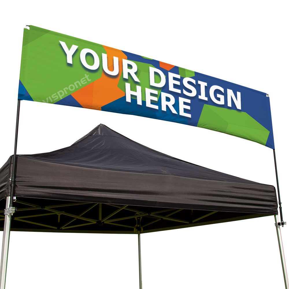 how to attach a banner to a pop up tent